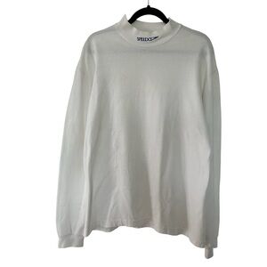 Vintage speedo cotton deluxe white Turtleneck Long Sleeve made in the USA